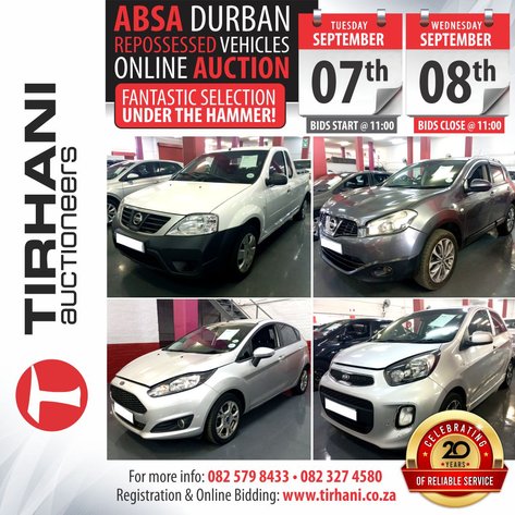 Image for ABSA DURBAN REPOSSESSED VEHICLES ONLINE AUCTION