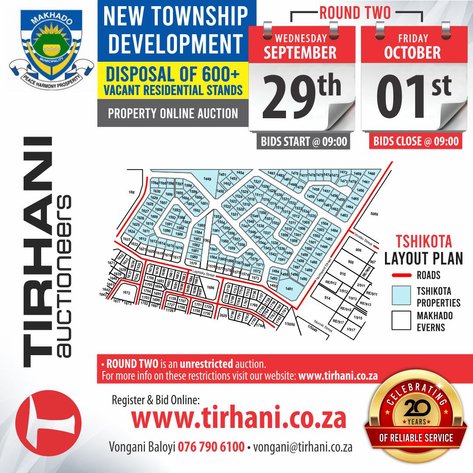 Image for Residential - Makhado Local Municipality Vacant Stands Online Auction - Residential Stands : ROUND TWO