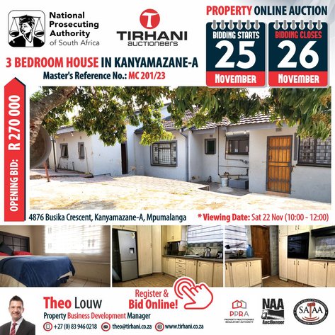 Image for 3 BEDROOM HOUSE IN KANYAMAZANE-A | ONLINE AUCTION