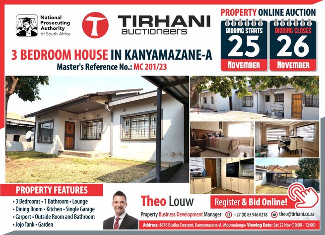 Image for 3 BEDROOM HOUSE IN KANYAMAZANE-A | ONLINE AUCTION
