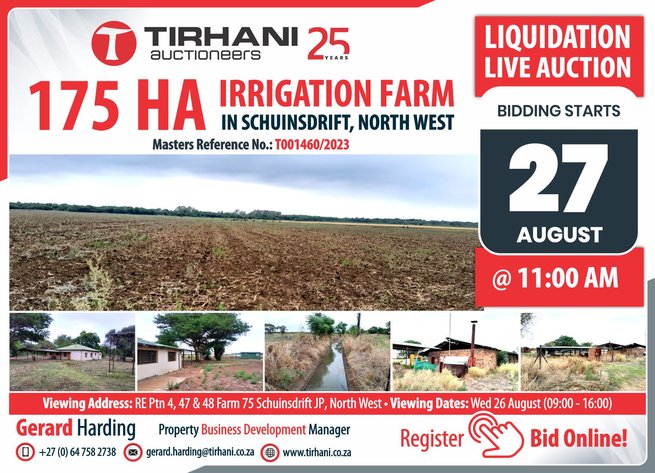 Image for 175HA IRRIGATION FARM IN SCHUINSDRIFT | LIQUIDATION LIVE AUCTION | 27 AUGUST 2026