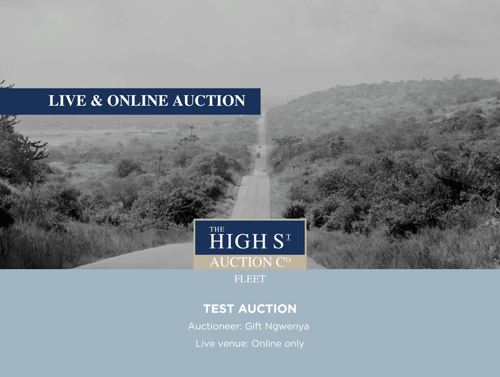 TEST AUCTION — High Street end-to-end test — auction cover