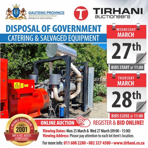 Image for GAUTENG PROVINCIAL DEPARTMENT INFRASTRUCTURE DEVELOPMENT ONLINE AUCTION