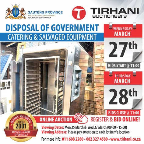 Image for GAUTENG PROVINCIAL DEPARTMENT INFRASTRUCTURE DEVELOPMENT ONLINE AUCTION