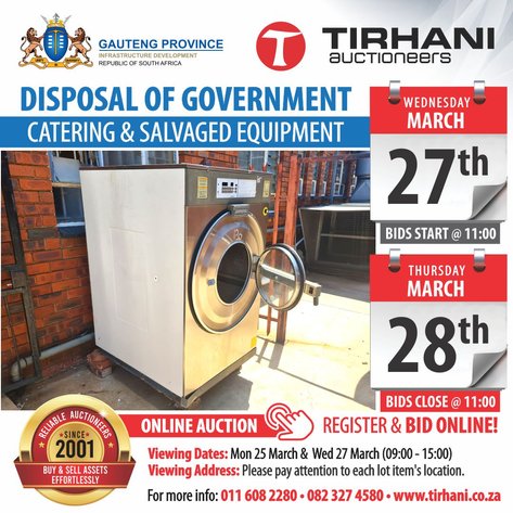 Image for GAUTENG PROVINCIAL DEPARTMENT INFRASTRUCTURE DEVELOPMENT ONLINE AUCTION