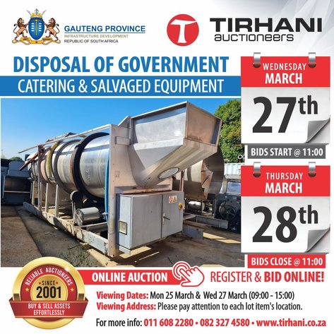 Image for GAUTENG PROVINCIAL DEPARTMENT INFRASTRUCTURE DEVELOPMENT ONLINE AUCTION