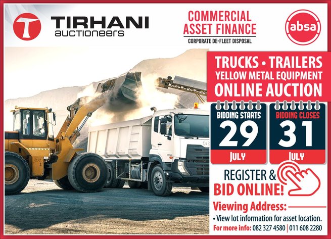 Image for ABSA CAF (COMMERCIAL ASSET FINANCE) TRUCK | TRAILER | YELLOW METAL ONLINE AUCTION JULY 2025