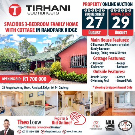 Image for SPACIOUS 3-BEDROOM FAMILY HOME WITH COTTAGE IN RANDPARK RIDGE ONLINE AUCTION