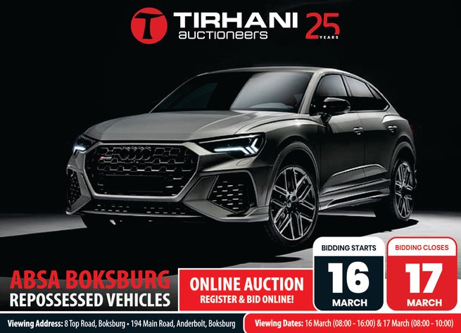 Image for ABSA BOKSBURG REPOSSESSED VEHICLES ONLINE AUCTION MARCH 2026