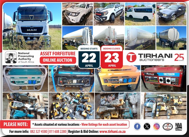Image for NPA ASSET FORFEITURE ONLINE AUCTION | 22-23 APRIL 2026