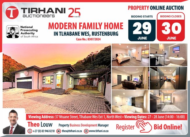 Image for MODERN FAMILY HOME IN TLHABANE WES, RUSTENBURG | ONLINE AUCTION | 29-30 JUNE 2026