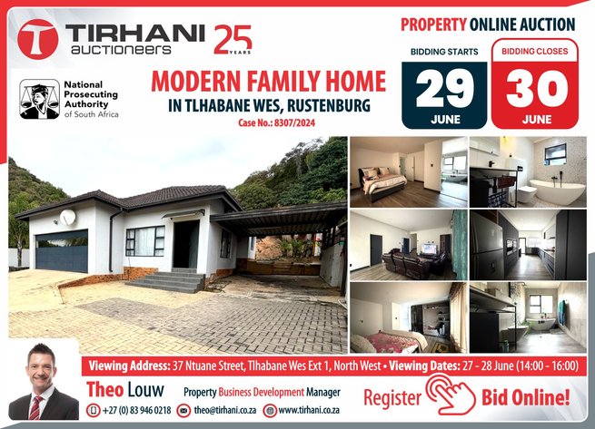 Image for MODERN FAMILY HOME IN TLHABANE WES, RUSTENBURG | ONLINE AUCTION | 29-30 JUNE 2026