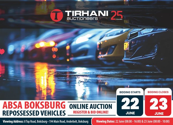 Image for ABSA BOKSBURG REPOSSESSED VEHICLES ONLINE AUCTION | 22-23 JUNE 2026