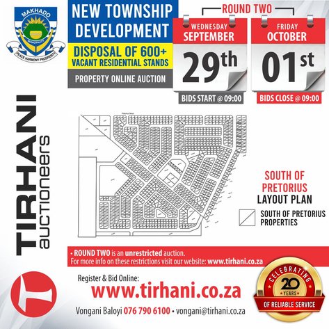 Image for Residential - Makhado Local Municipality Vacant Stands Online Auction - Residential Stands : ROUND TWO