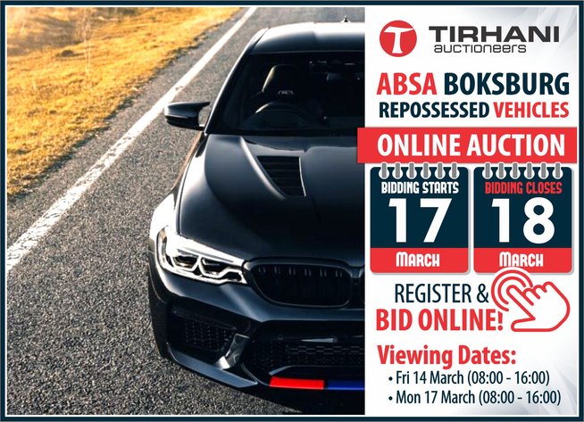 Image for ABSA BOKSBURG REPOSSESSED VEHICLES ONLINE AUCTION MARCH 2025