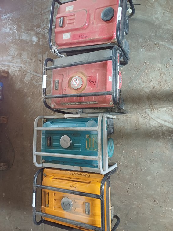 1 X SUNNY, 1 X RED RHINO, 1 X TOTAL AND 1 X INGCO GENERATORS