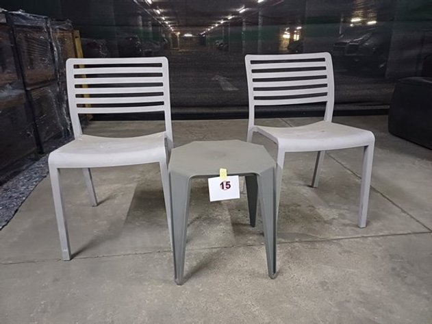 Image for 2 BALCONY CHAIRS AND 1 BALCONY TABLE