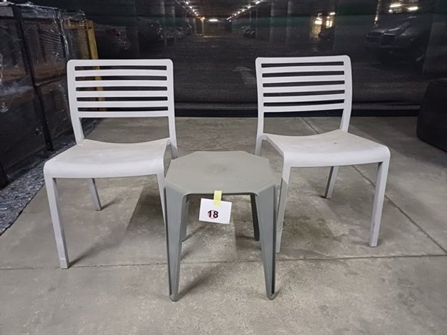 Image for 2 BALCONY CHAIRS AND 1 BALCONY TABLE