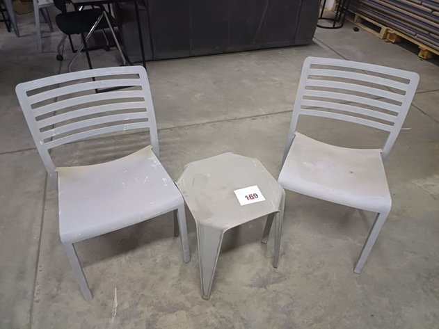 Image for 2 BALCONY CHAIRS AND 1 BALCONY TABLE