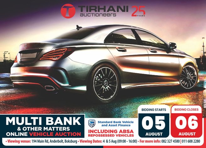 Image for MULTI BANK &  OTHER MATTERS ONLINE VEHICLE AUCTION | 05-06 AUGUST 2026