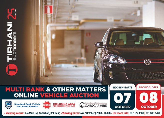 Image for MULTI BANK &  OTHER MATTERS ONLINE VEHICLE AUCTION | 07-08 OCTOBER 2026