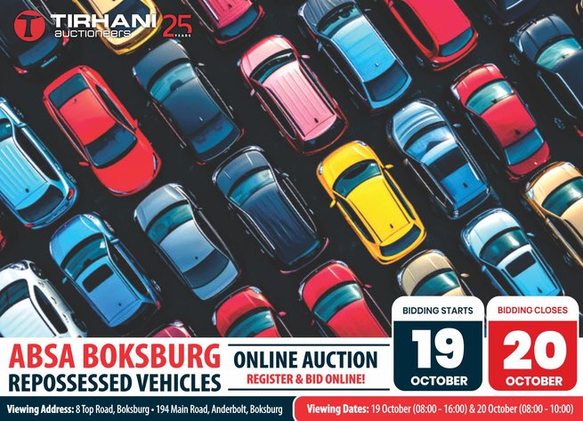 Image for ABSA BOKSBURG REPOSSESSED VEHICLES ONLINE AUCTION | 19-20 OCTOBER 2026