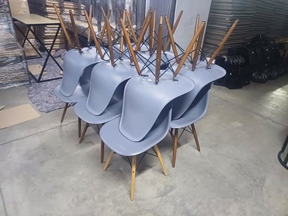 GREY DINING CHAIRS  X12