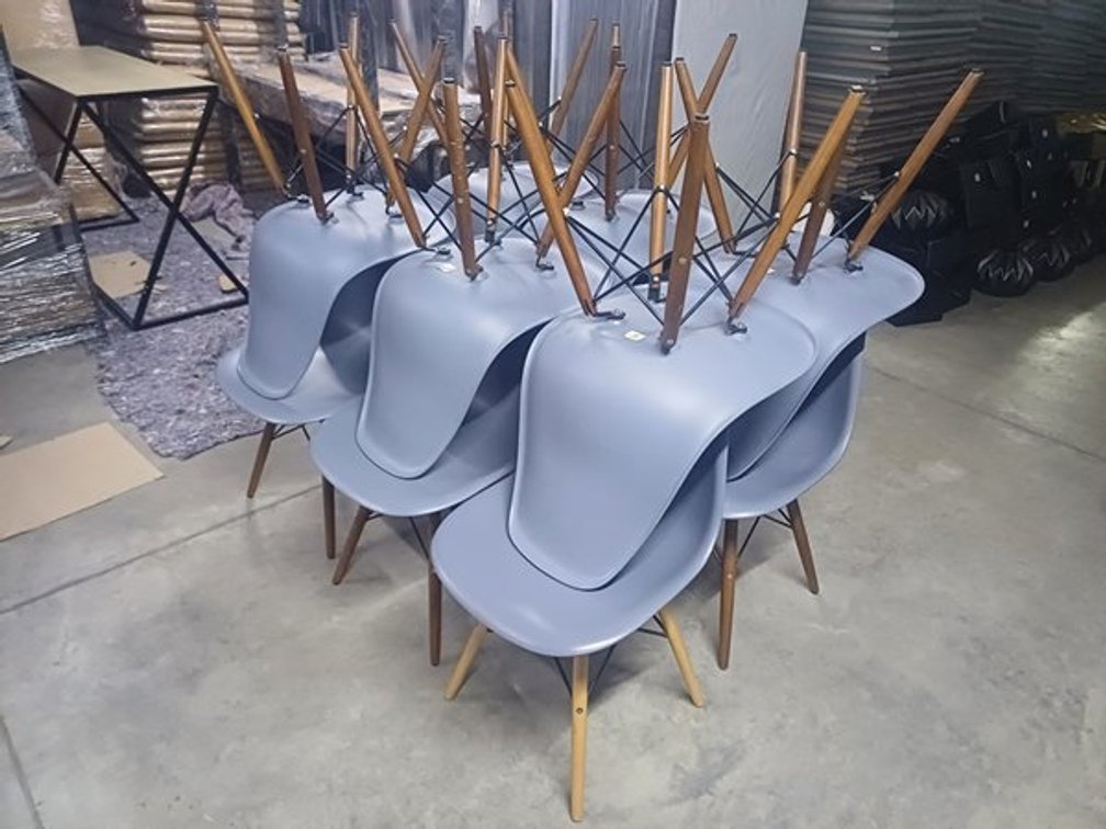 GREY DINING CHAIRS  X12