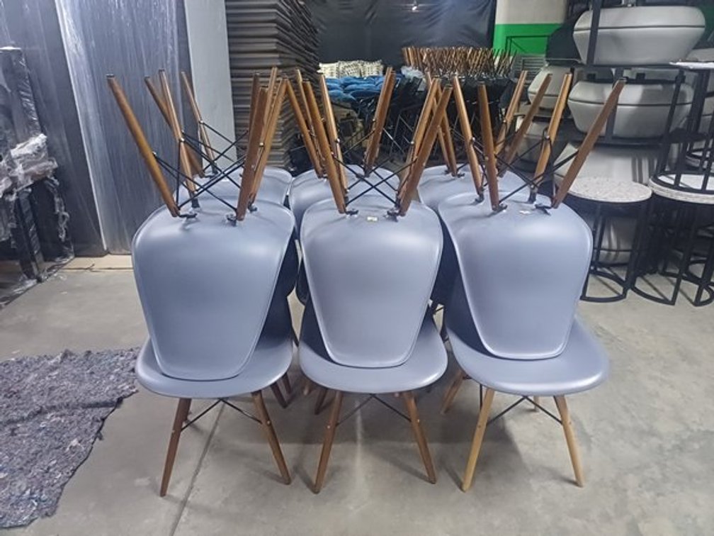 GREY DINING CHAIRS  X12