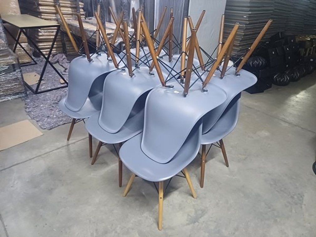 GREY DINING CHAIRS  X12