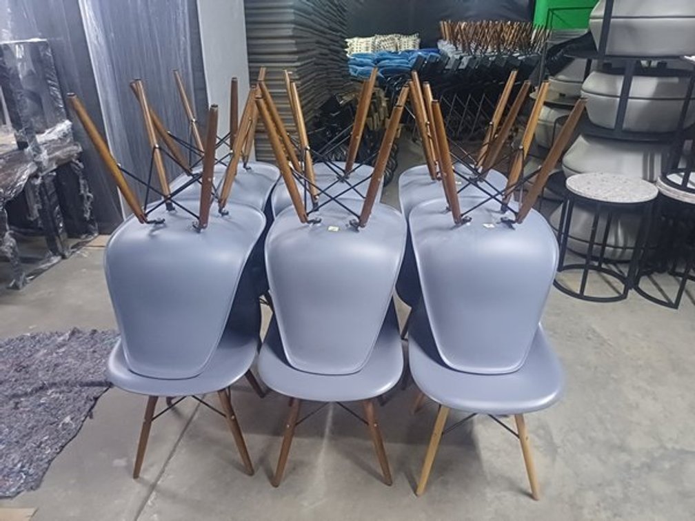 GREY DINING CHAIRS  X12