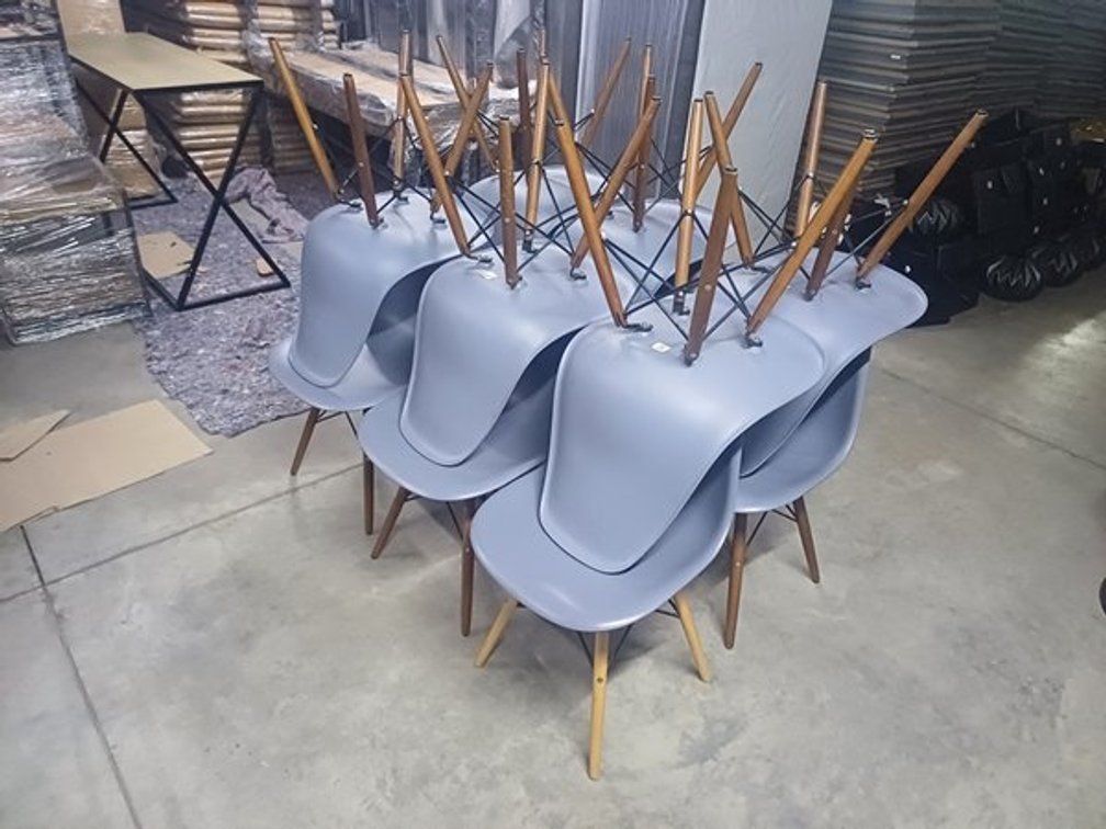 GREY DINING CHAIRS  X12