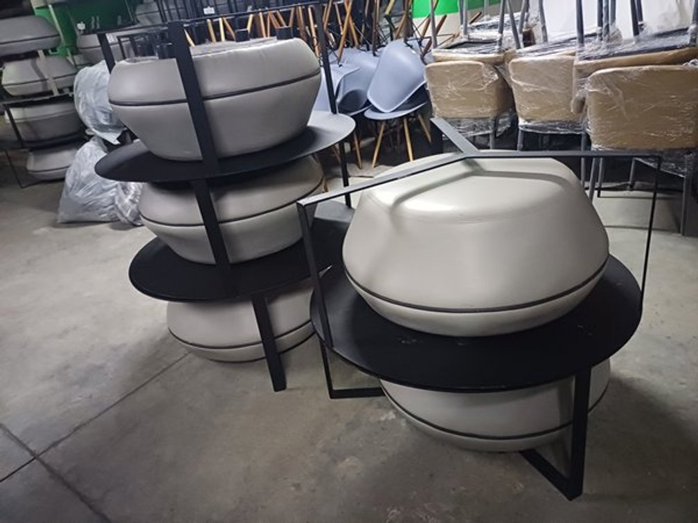 COFFEE TABLE AND OTTOMAN  (5 TABLES & 5 OTTOMANS)