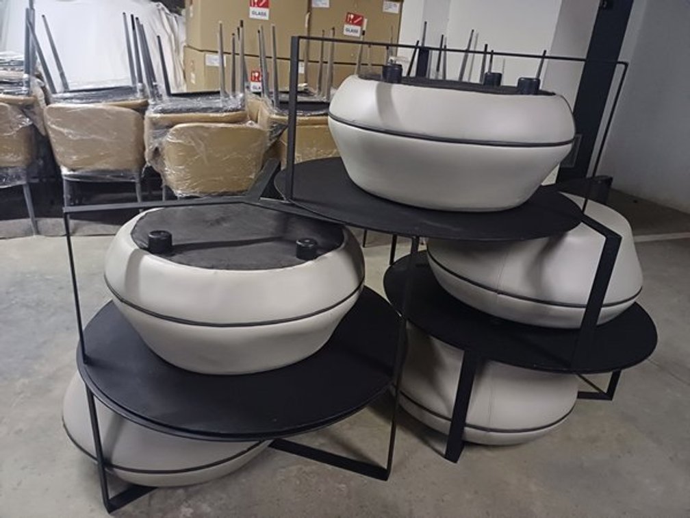 COFFEE TABLE AND OTTOMAN  (5 TABLES & 5 OTTOMANS)
