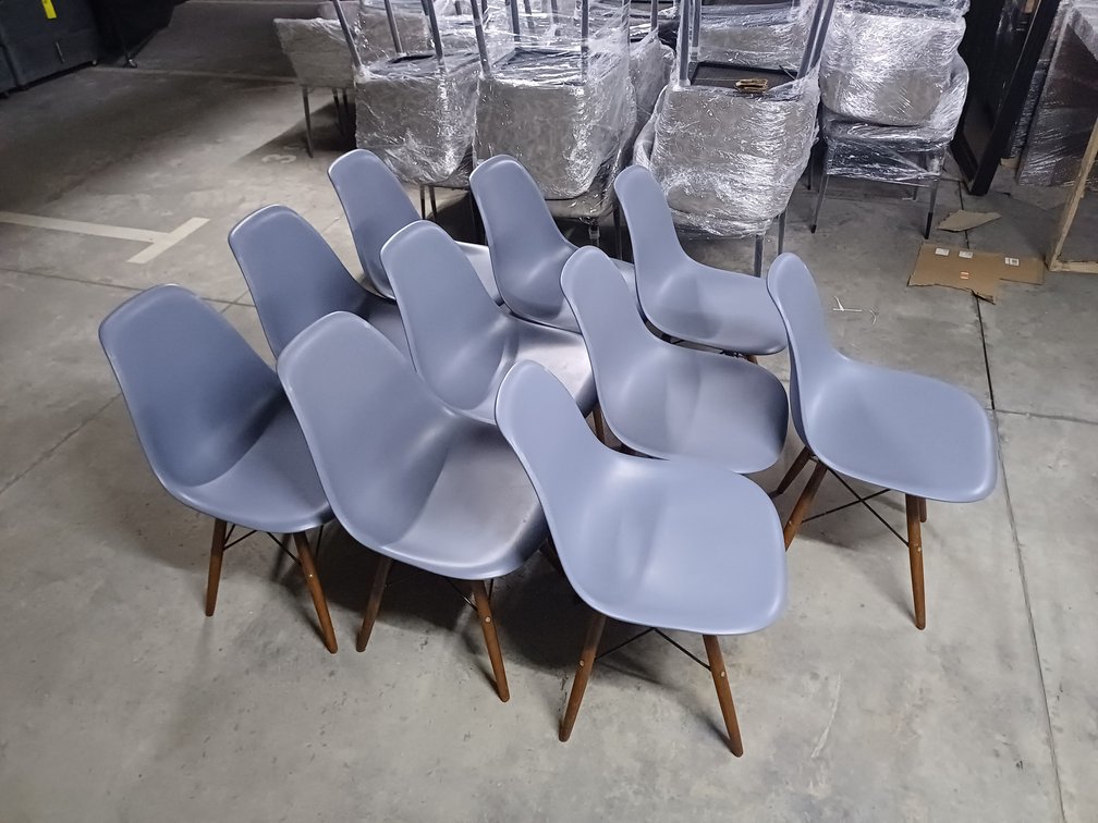 GREY DINING CHAIRS  X10