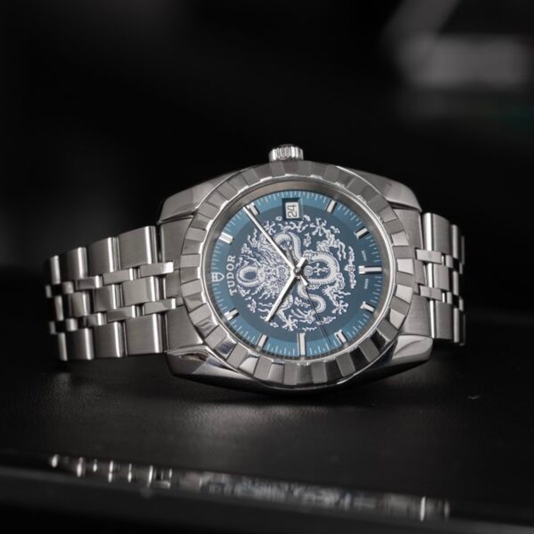 Tudor Classic Date “Oriental Dragon” Stainless Steel