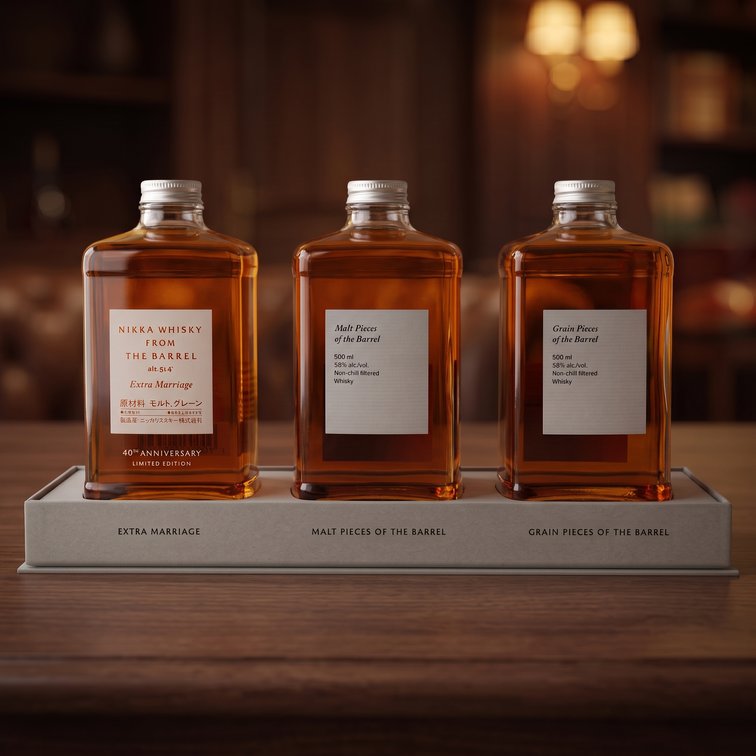 Nikka From the Barrel 40th Anniversary, 3 Bottle Set - Japanese Whisky