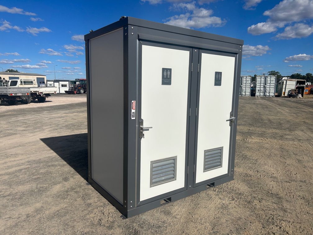UNUSED PORTABLE DOUBLE TOILET BLOCK