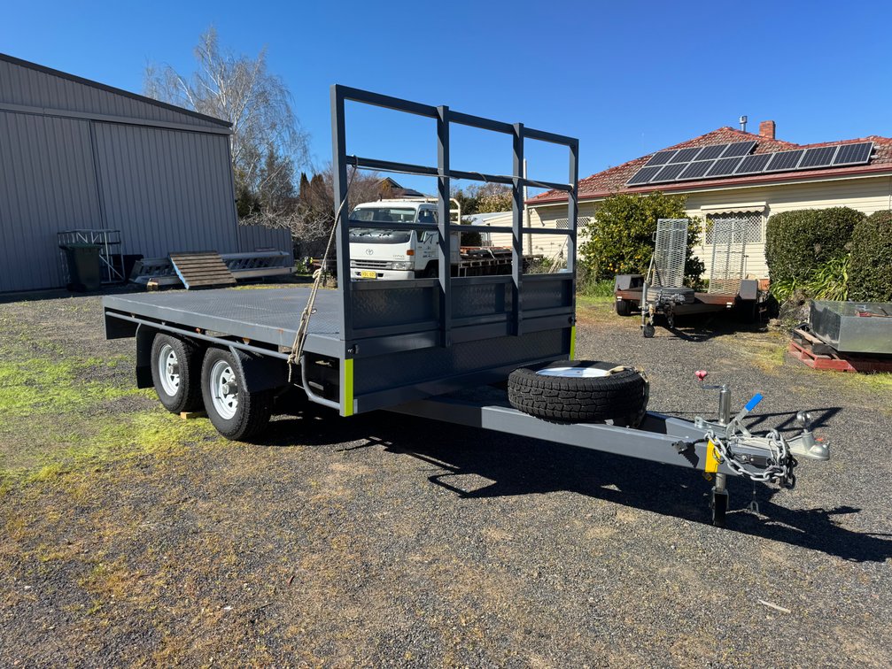 2024 RIVSTEEL ENGINEERING 3.5T DUAL AXLE FLAT TOP TRAILER