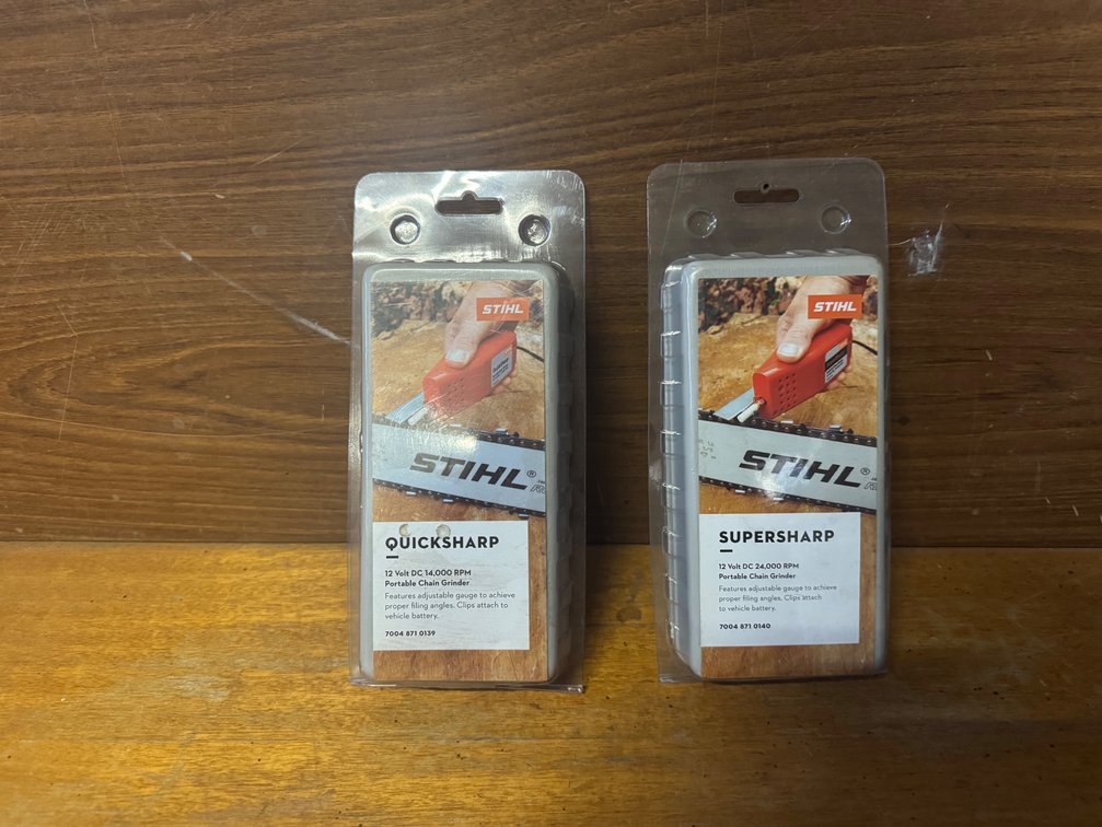 2 x NEW STIHL 12V PORTABLE CHAIN GRINDER