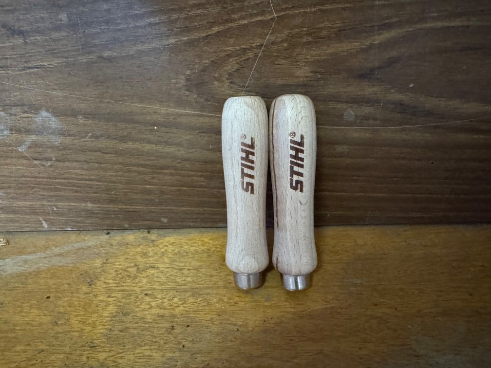 2 x NEW STIHL WOODEN FILE HANDLES