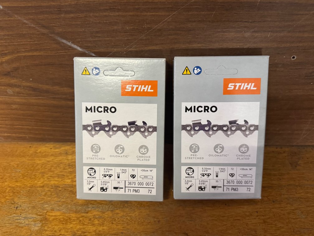 2 x  NEW STIHL PICCO MICRO 3 (PM3) CHAINSAW CHAIN