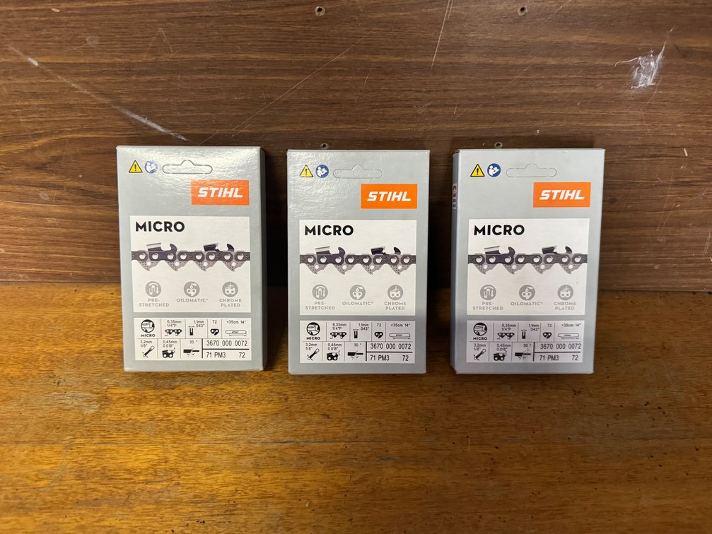 3 x NEW STIHL PICCO MICRO 3 (PM3) CHAINSAW CHAIN