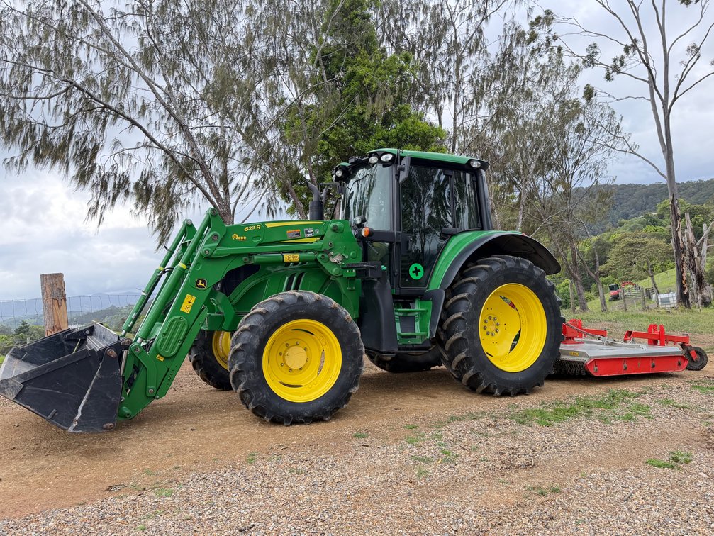 2023 John Deere 6110M Tractor with Loader/Bucket/Slasher