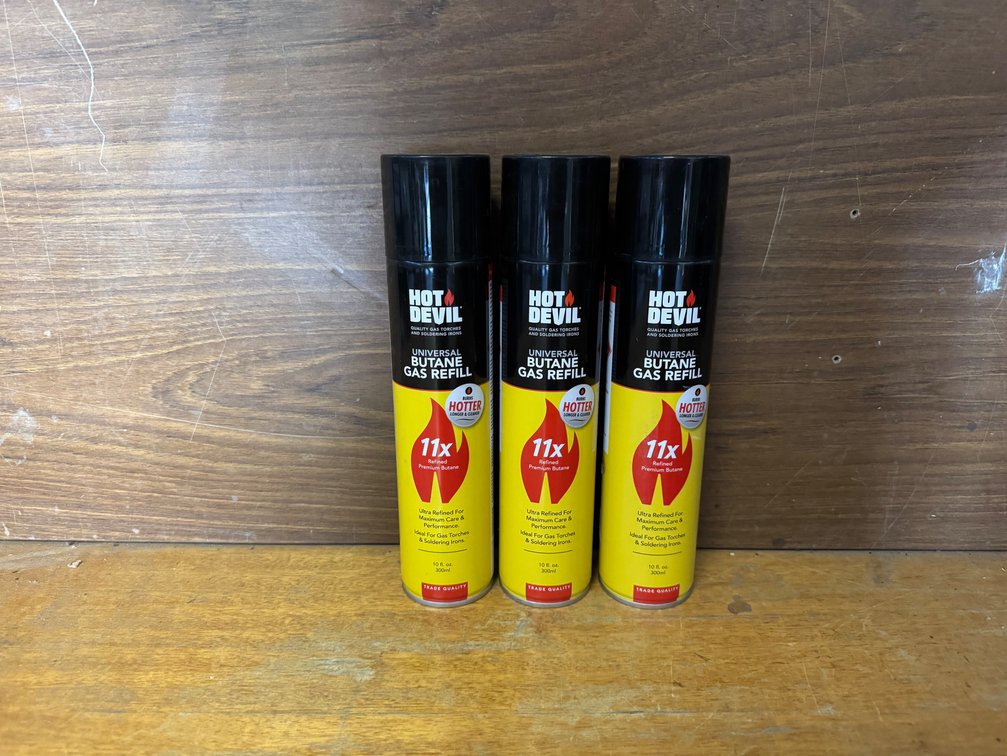 3 x NEW 300ML UNIVERSAL GAS REFILL