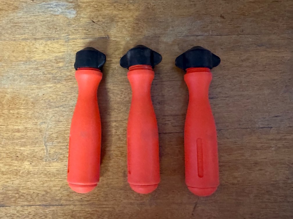 3 x NEW PLASTIC FILE HANDLES