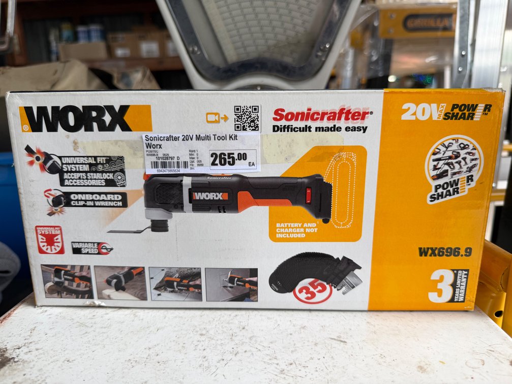 NEW WORX SONICRAFTER 20V CORDLESS MULTI-TOOL KIT