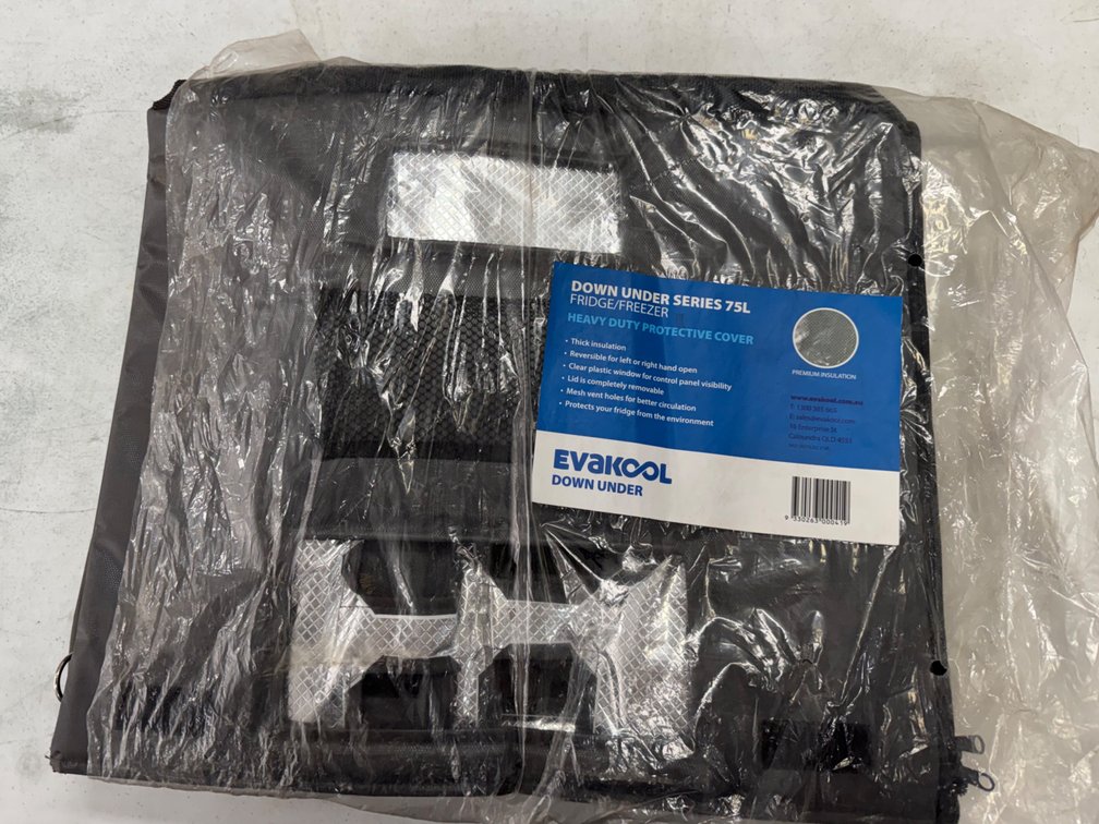NEW EVAKOOL DOWN UNDER FRIDGE/FREEZER PROTECTION COVER (SUIT 75L)