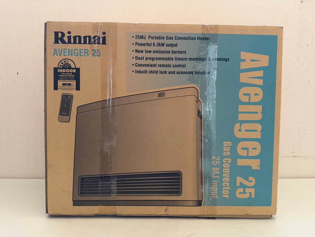 NEW RINNAI INDOOR GAS HEATER