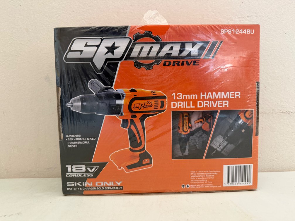 NEW SP MAX 13MM 18V CORDLESS HAMMER DRILL DRIVER